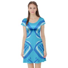 Abstract Pattern Geometric Backgrounds   Short Sleeve Skater Dress by Eskimos