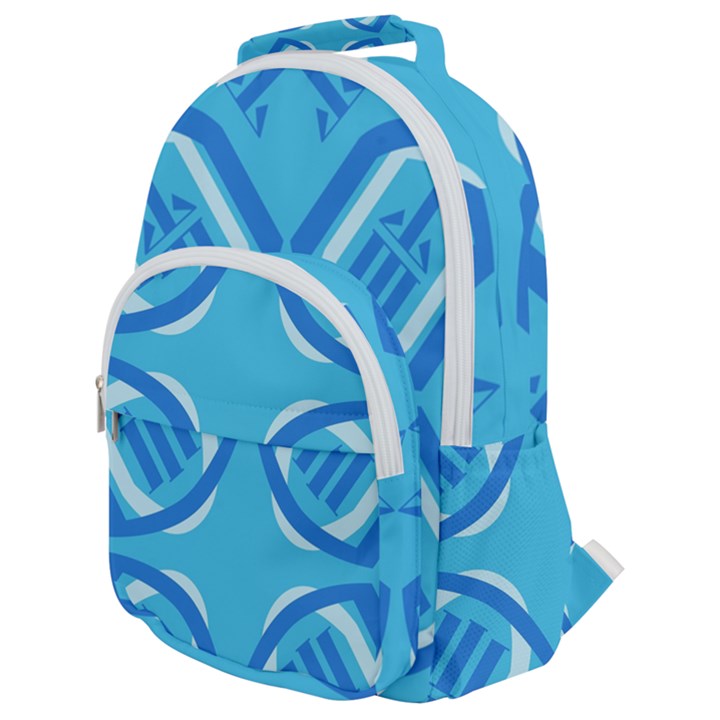 Abstract pattern geometric backgrounds   Rounded Multi Pocket Backpack