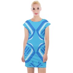 Abstract Pattern Geometric Backgrounds   Cap Sleeve Bodycon Dress by Eskimos