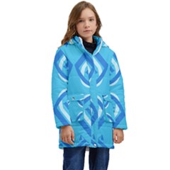 Abstract Pattern Geometric Backgrounds   Kid s Hooded Longline Puffer Jacket