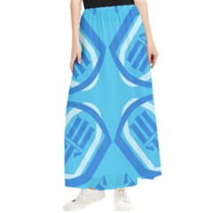 Abstract Pattern Geometric Backgrounds   Maxi Chiffon Skirt by Eskimos