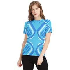 Abstract Pattern Geometric Backgrounds   Women s Short Sleeve Rash Guard