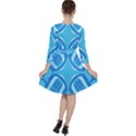 Abstract pattern geometric backgrounds   Quarter Sleeve Ruffle Waist Dress View2