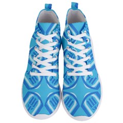 Abstract Pattern Geometric Backgrounds   Men s Lightweight High Top Sneakers by Eskimos