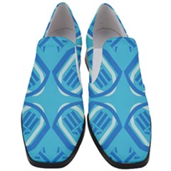 Abstract Pattern Geometric Backgrounds   Women Slip On Heel Loafers by Eskimos