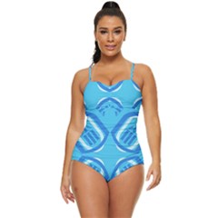 Abstract Pattern Geometric Backgrounds   Retro Full Coverage Swimsuit