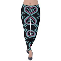 Abstract Pattern Geometric Backgrounds   Velvet Leggings by Eskimos