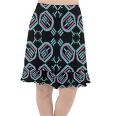 Abstract Pattern Geometric Backgrounds   Fishtail Chiffon Skirt by Eskimos