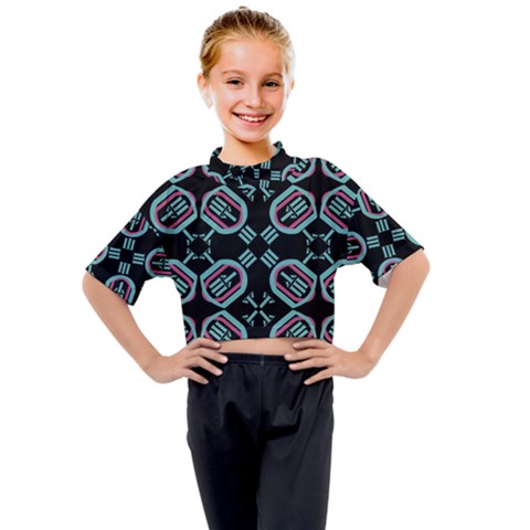 Abstract Pattern Geometric Backgrounds   Kids Mock Neck Tee by Eskimos