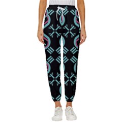 Abstract Pattern Geometric Backgrounds   Cropped Drawstring Pants