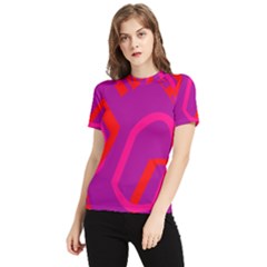 Abstract Pattern Geometric Backgrounds   Women s Short Sleeve Rash Guard