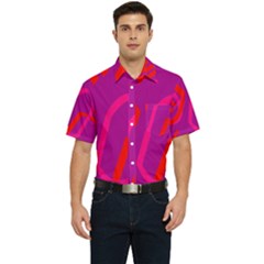 Abstract Pattern Geometric Backgrounds   Men s Short Sleeve Pocket Shirt 