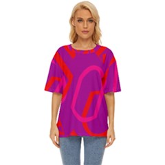 Abstract Pattern Geometric Backgrounds   Oversized Basic Tee