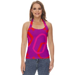 Abstract Pattern Geometric Backgrounds   Basic Halter Top