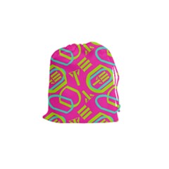 Abstract Pattern Geometric Backgrounds   Drawstring Pouch (small) by Eskimos