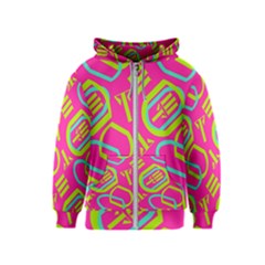 Abstract Pattern Geometric Backgrounds   Kids  Zipper Hoodie