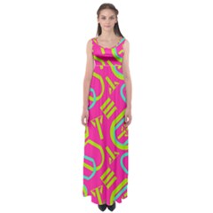 Abstract Pattern Geometric Backgrounds   Empire Waist Maxi Dress by Eskimos