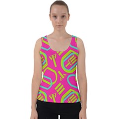 Abstract Pattern Geometric Backgrounds   Velvet Tank Top by Eskimos