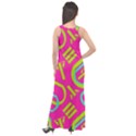 Abstract pattern geometric backgrounds   Sleeveless Velour Maxi Dress View2