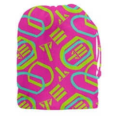 Abstract Pattern Geometric Backgrounds   Drawstring Pouch (3xl) by Eskimos