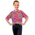 Abstract pattern geometric backgrounds   Kids Mock Neck Tee View1