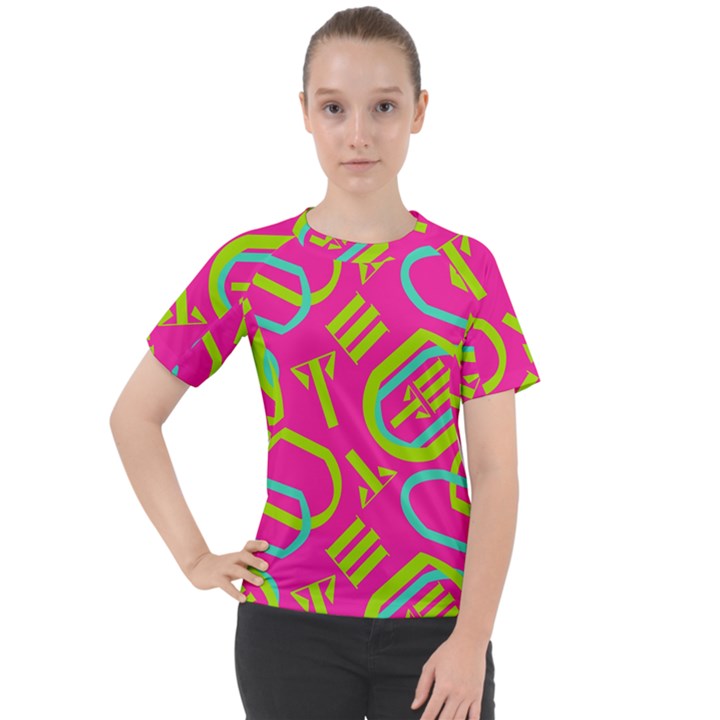 Abstract pattern geometric backgrounds   Women s Sport Raglan Tee