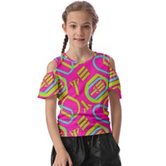 Abstract Pattern Geometric Backgrounds   Kids  Butterfly Cutout Tee