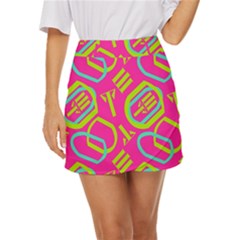 Abstract Pattern Geometric Backgrounds   Mini Front Wrap Skirt