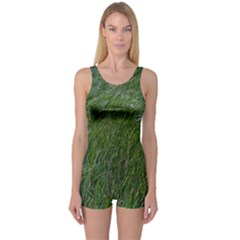 Green Carpet One Piece Boyleg Swimsuit by DimitriosArt