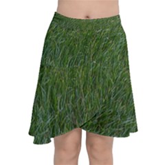 Green Carpet Chiffon Wrap Front Skirt by DimitriosArt