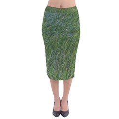 Green Carpet Velvet Midi Pencil Skirt by DimitriosArt