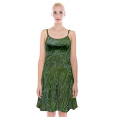 Green Carpet Spaghetti Strap Velvet Dress by DimitriosArt