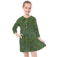 Green Carpet Kids  Quarter Sleeve Shirt Dress by DimitriosArt