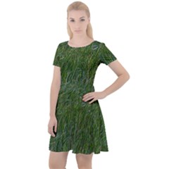 Green Carpet Cap Sleeve Velour Dress  by DimitriosArt