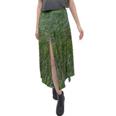 Green Carpet Velour Split Maxi Skirt by DimitriosArt