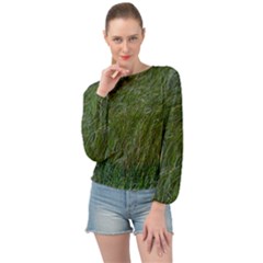 Green Carpet Banded Bottom Chiffon Top by DimitriosArt