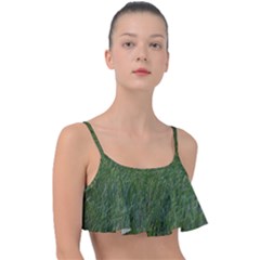 Green Carpet Frill Bikini Top by DimitriosArt