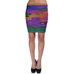 Puzzle Landscape In Beautiful Jigsaw Colors Bodycon Skirt by pepitasart