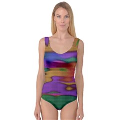 Puzzle Landscape In Beautiful Jigsaw Colors Princess Tank Leotard  by pepitasart