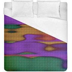 Puzzle Landscape In Beautiful Jigsaw Colors Duvet Cover (king Size)