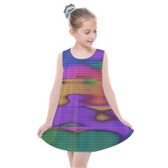 Puzzle Landscape In Beautiful Jigsaw Colors Kids  Summer Dress by pepitasart