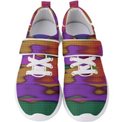 Puzzle Landscape In Beautiful Jigsaw Colors Men s Velcro Strap Shoes by pepitasart