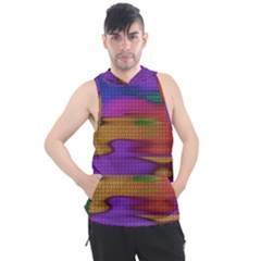 Puzzle Landscape In Beautiful Jigsaw Colors Men s Sleeveless Hoodie by pepitasart