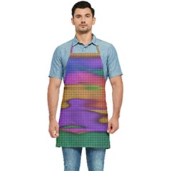 Puzzle Landscape In Beautiful Jigsaw Colors Kitchen Apron by pepitasart