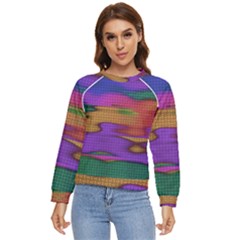 Puzzle Landscape In Beautiful Jigsaw Colors Women s Long Sleeve Raglan Tee