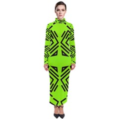 Abstract Pattern Geometric Backgrounds   Turtleneck Maxi Dress by Eskimos