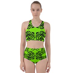 Abstract Pattern Geometric Backgrounds   Racer Back Bikini Set by Eskimos