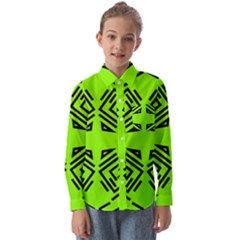 Abstract Pattern Geometric Backgrounds   Kids  Long Sleeve Shirt by Eskimos