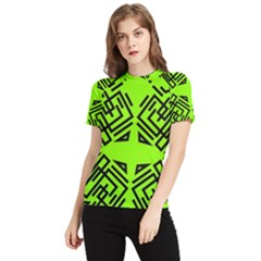 Abstract Pattern Geometric Backgrounds   Women s Short Sleeve Rash Guard