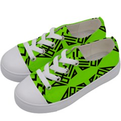 Abstract Pattern Geometric Backgrounds   Kids  Low Top Canvas Sneakers by Eskimos